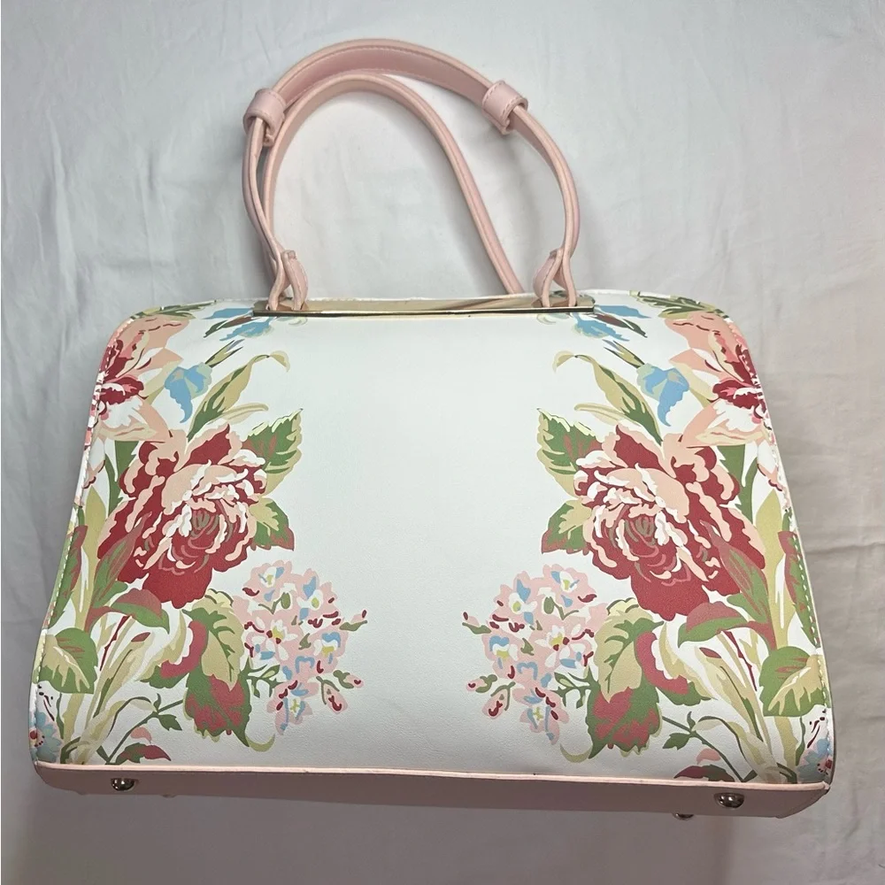 LP Tassel Accent Flower Print Satchel - Picture 2 of 9